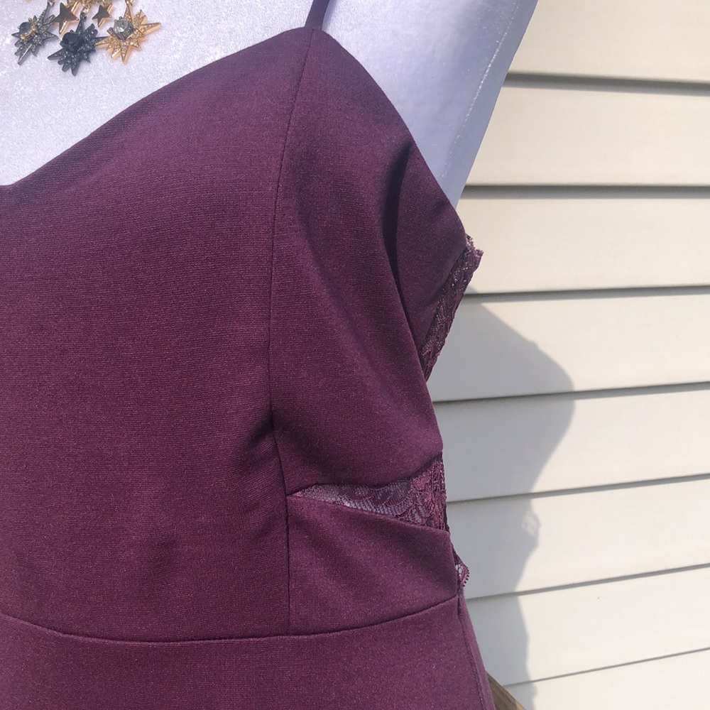 Burgundy Ponte Knit Sheath by Express - Picture 6 of 15
